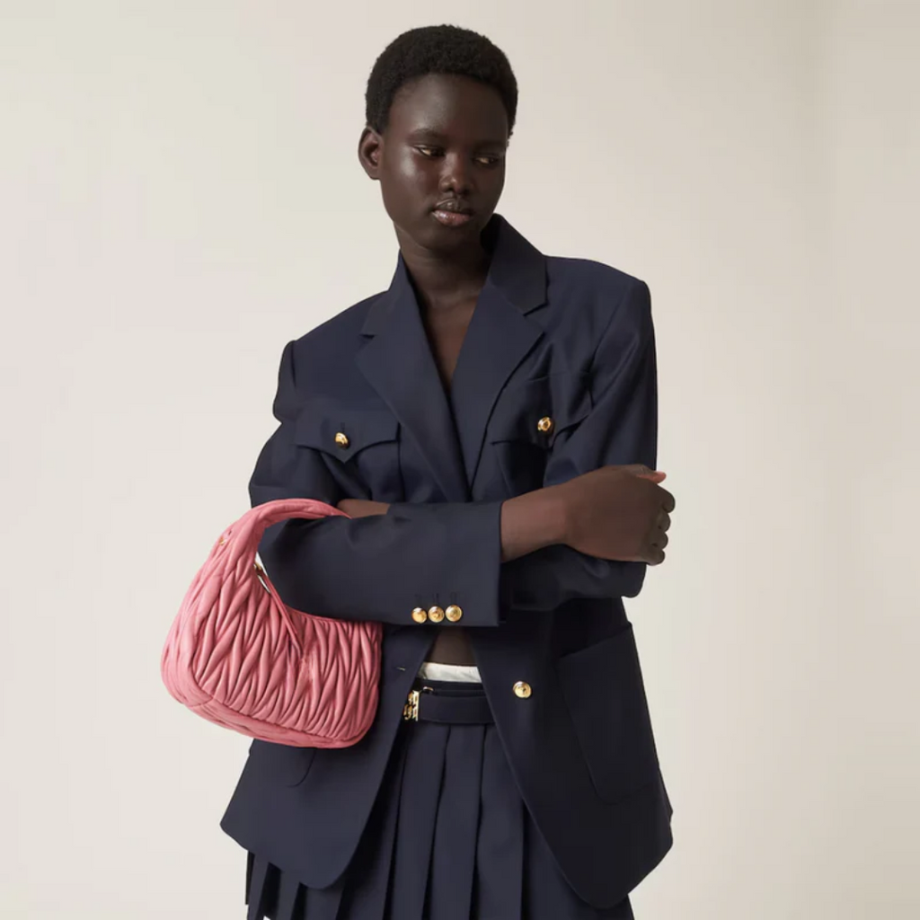 MM Wdr Shoulder Bag in Quilted Nappa Leather