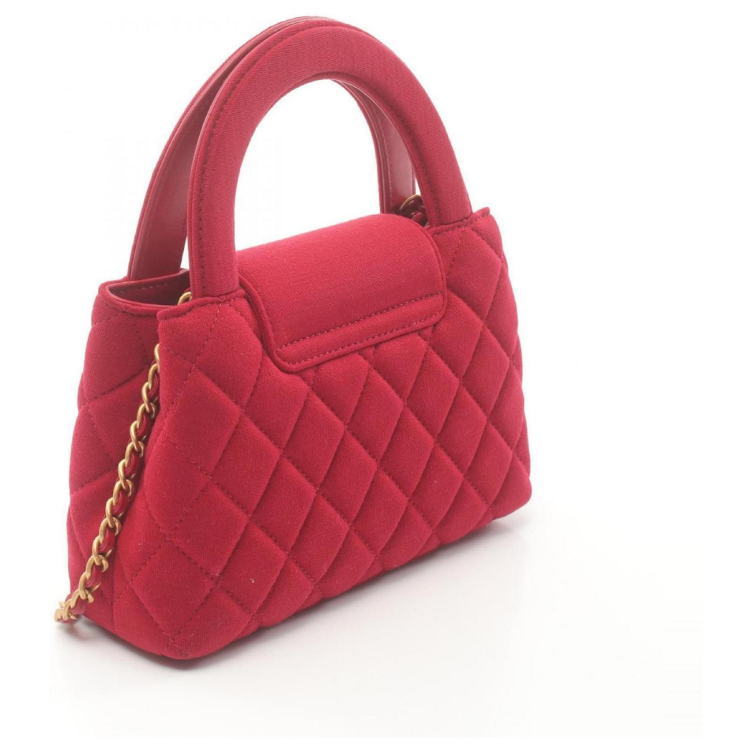 Red Canvas Matelassé Bag – Cnl Edition