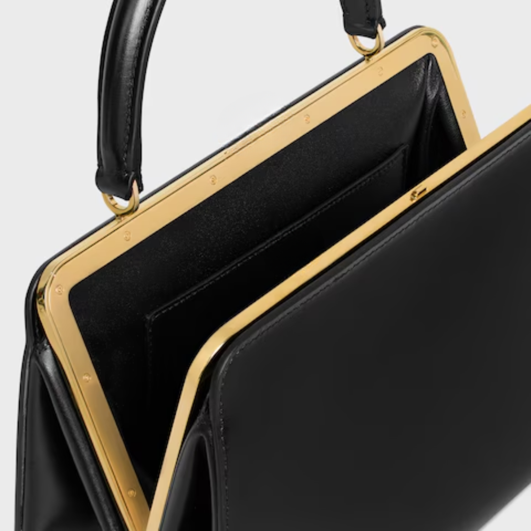 Classic Cln Antn Medium Bag – Natural Satin Calfskin Leather